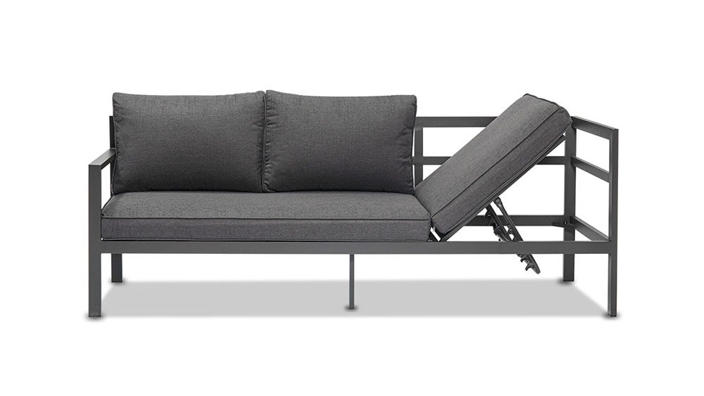 10.15家具主图画板 21 Paris 6 Seater Daybed Function Aluminium Outdoor Lounge Set-Gunmetal - Image 2