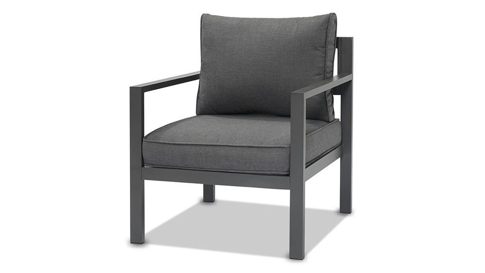 10.15家具主图画板 28 Aspen 2+1+1 Seater Outdoor Aluminium Lounge Setting-Gunmetal - Image 3