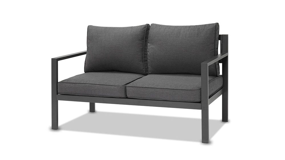 10.15家具主图画板 29 Aspen 2+1+1 Seater Outdoor Aluminium Lounge Setting-Gunmetal - Image 2