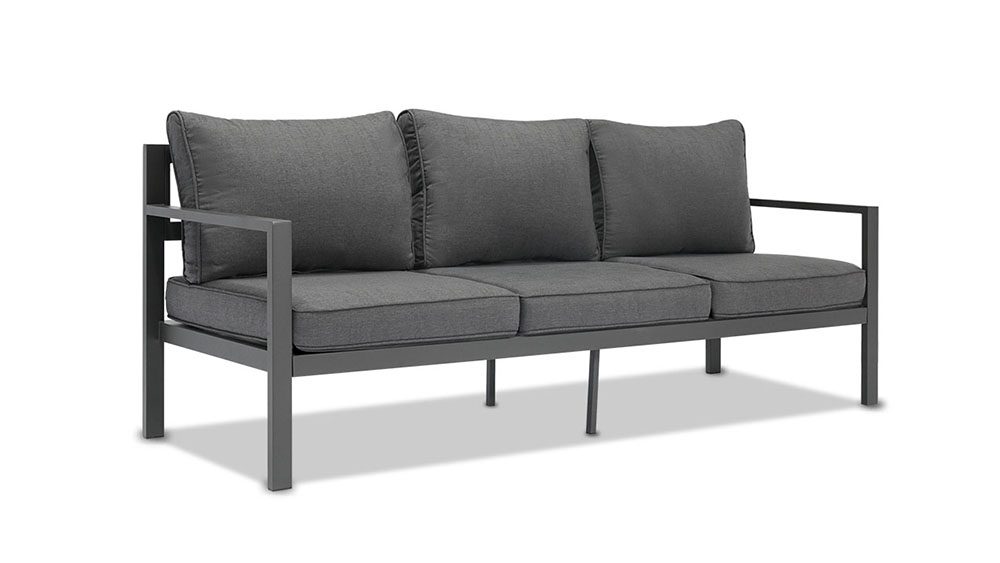 10.15家具主图画板 32 Aspen 3+1+1 Seater Outdoor Aluminium Lounge Setting-Gunmetal - Image 3