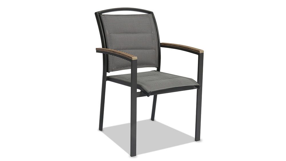 10.15家具主图画板 4 Cora Aluminium Table With 8 Alyssa Dining Chairs-Charcoal - Image 2