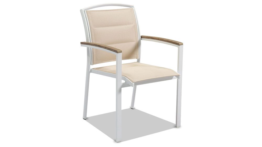 10.15家具主图画板 5 Cora Aluminium Table With 6 Alyssa Dining Chairs-White - Image 3