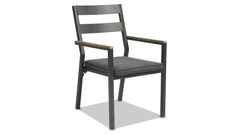 10.15家具主图画板 6 Avalon Aluminium Table With 4 Bosco Dining Chairs - Image 2