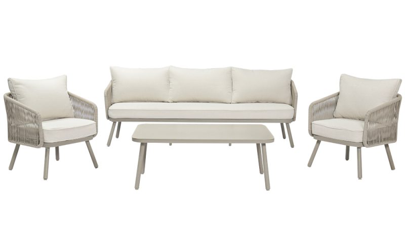 Arcadia 3+1+1 Seater Outdoor Aluminium and Wicker Lounge Set with Coffee Table