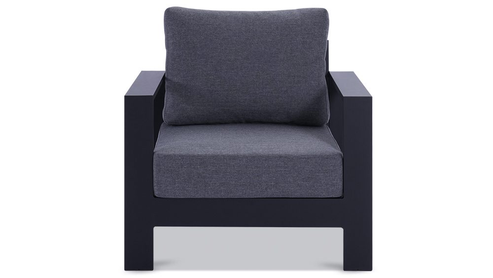 15 Maya 4 pcs Premium Quality Aluminium Outdoor Lounge - Black - Image 3