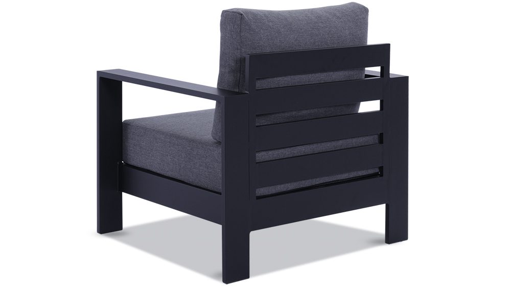 16 Maya 4 pcs Premium Quality Aluminium Outdoor Lounge - Black - Image 5