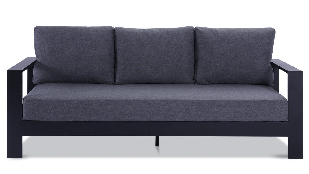 17 Maya 4 pcs Premium Quality Aluminium Outdoor Lounge - Black - Image 2