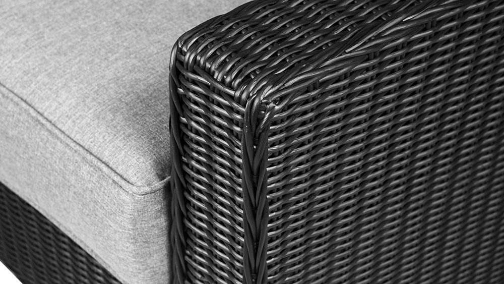 IMG_0190 Watson 4 Pieces Wicker Outdoor Furniture Set - Black - Image 3
