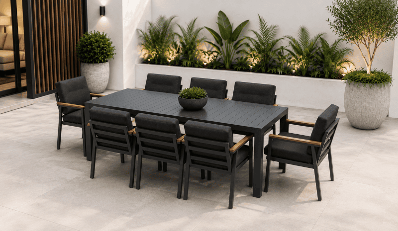 Victoria 9 pcs Aluminium Outdoor Dining Set