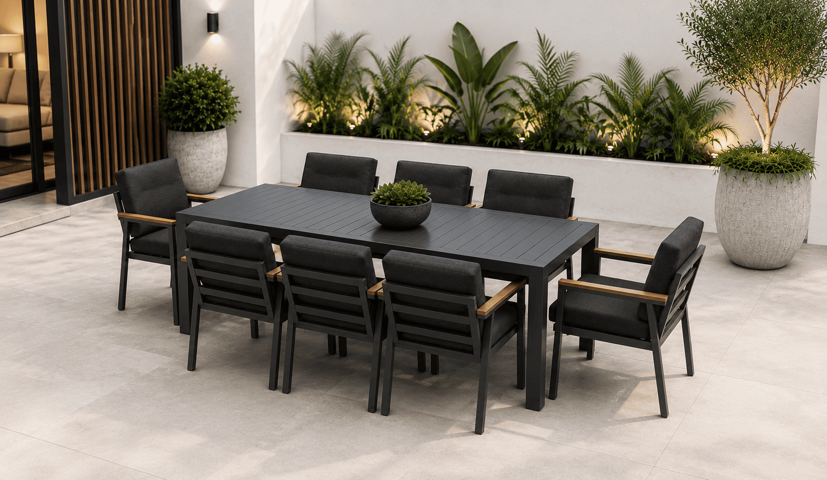 6389C7A8-AF66-49DD-9B76-3A549384B0CF Victoria 9 pcs Aluminium Outdoor Dining Set - Image 1