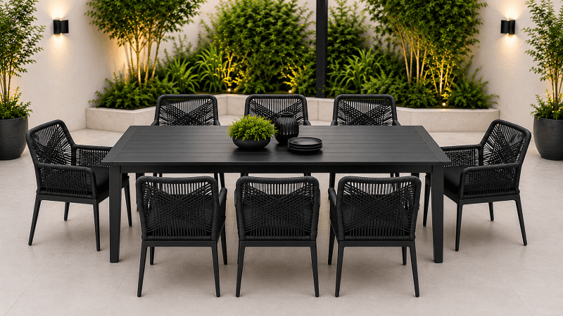 Boston 9 pcs Outdoor Dining Set