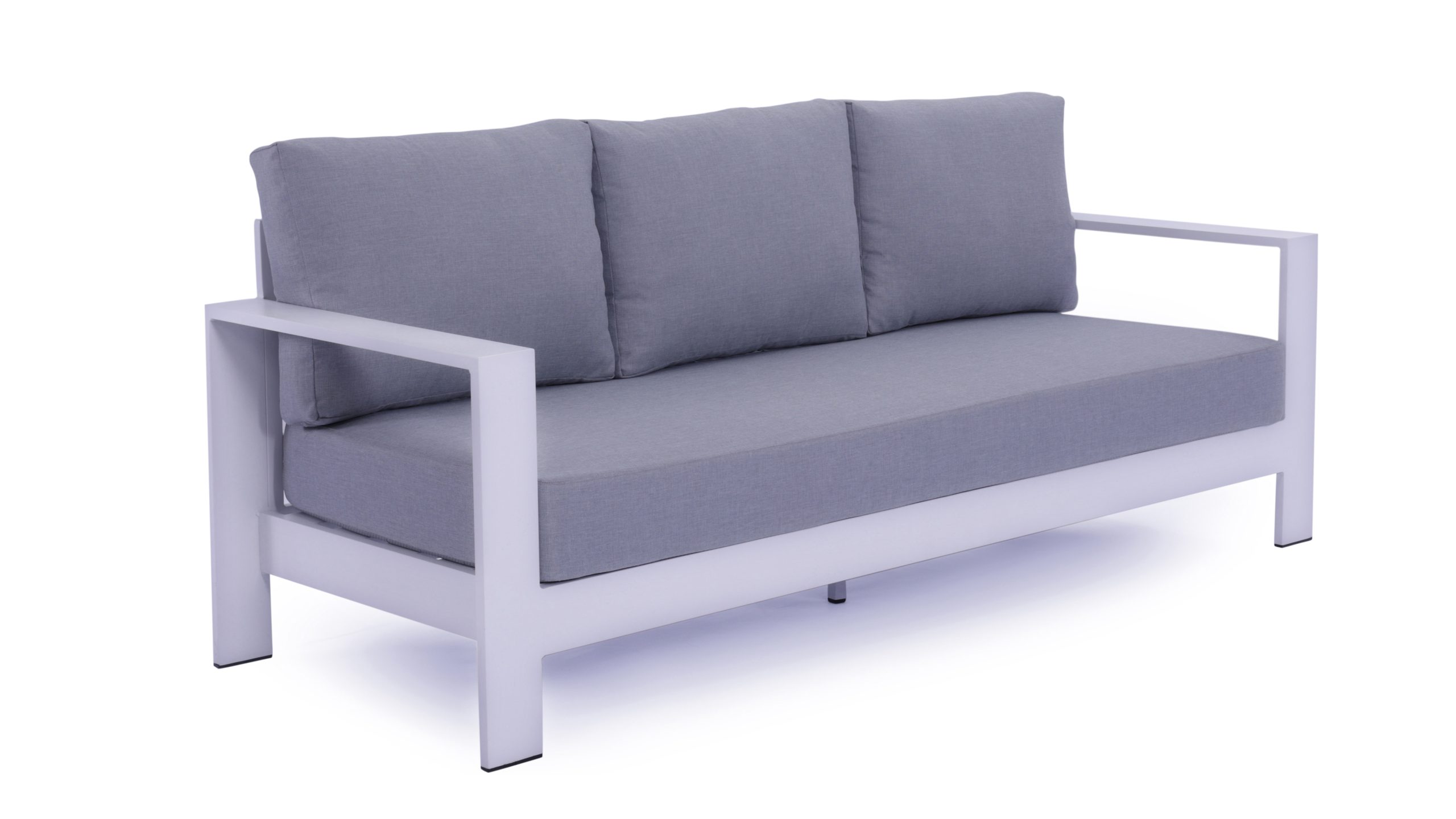 9A2A7957 Maya 4 pcs Premium Quality Aluminium Outdoor Lounge - White - Image 2