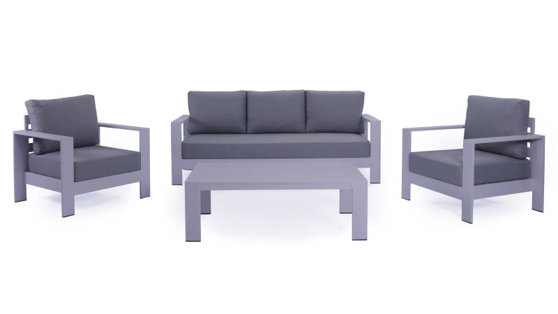 Maya 4 pcs Premium Quality Aluminium Outdoor Lounge - White