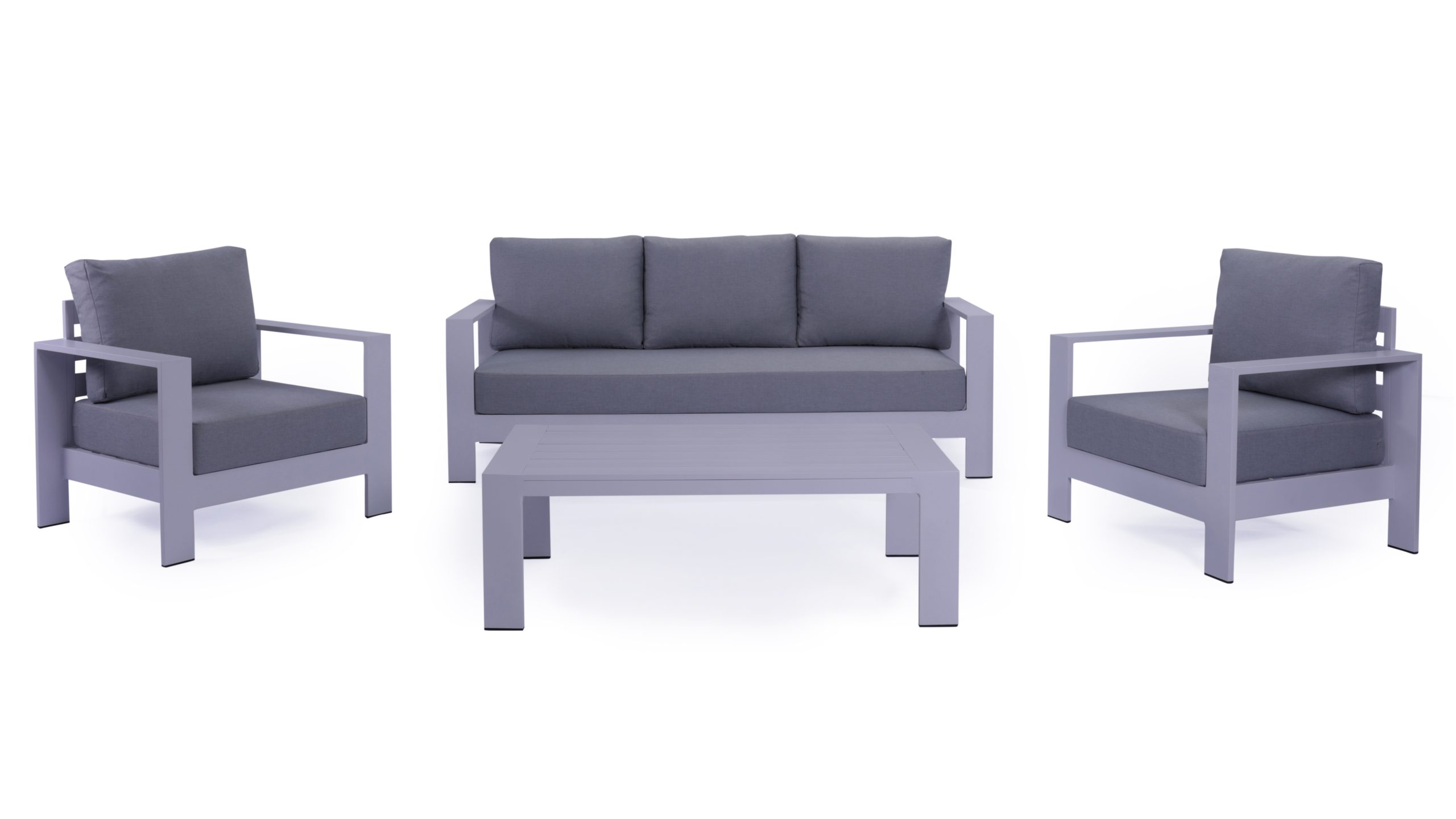 9A2A7972 Maya 4 pcs Premium Quality Aluminium Outdoor Lounge - White - Image 1