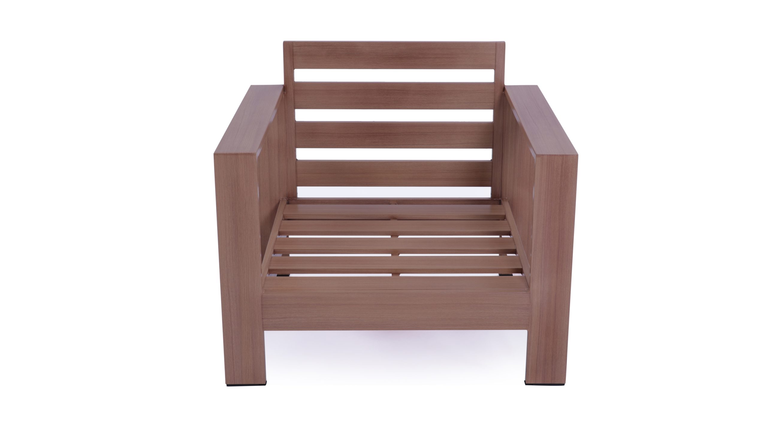9A2A8005 Maya 4 pcs Teak Look Aluminium Outdoor Lounge - Image 5