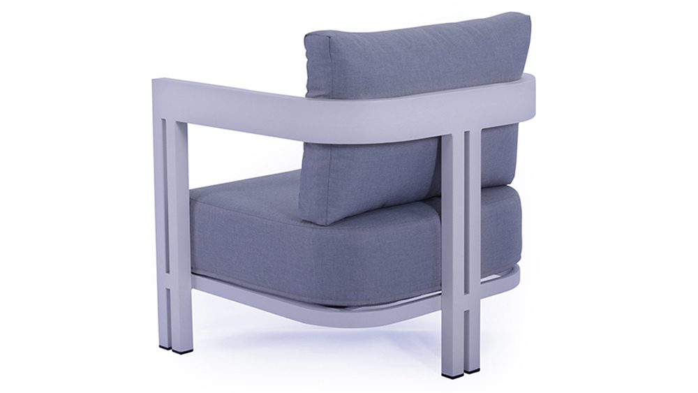 9A2A8095 1000x563 Princeton 3+1+1 Outdoor Aluminium Lounge Set with Coffee Table - White - Image 6
