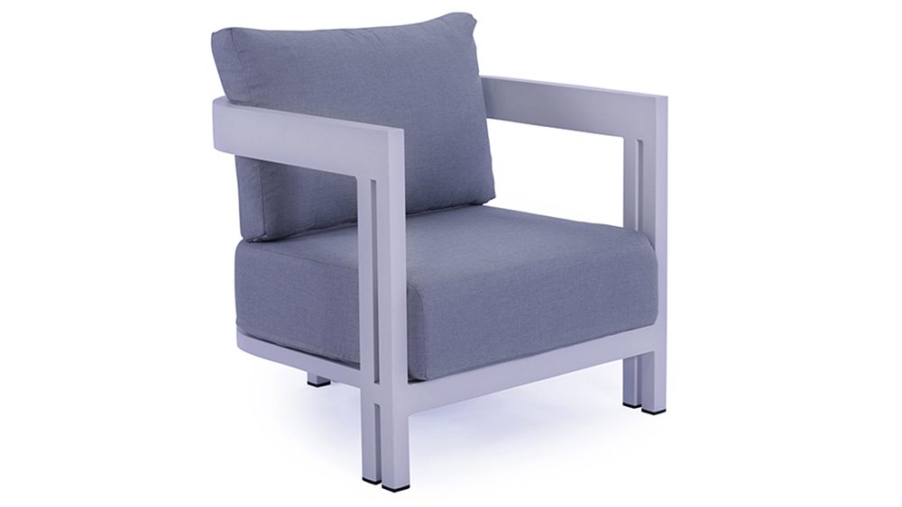 9A2A8096 1000x563 Princeton 3+1+1 Outdoor Aluminium Lounge Set with Coffee Table - White - Image 3