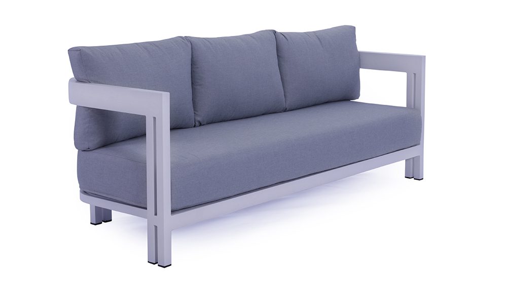 9A2A8105 1000x563 Princeton 3+1+1 Outdoor Aluminium Lounge Set with Coffee Table - White - Image 2