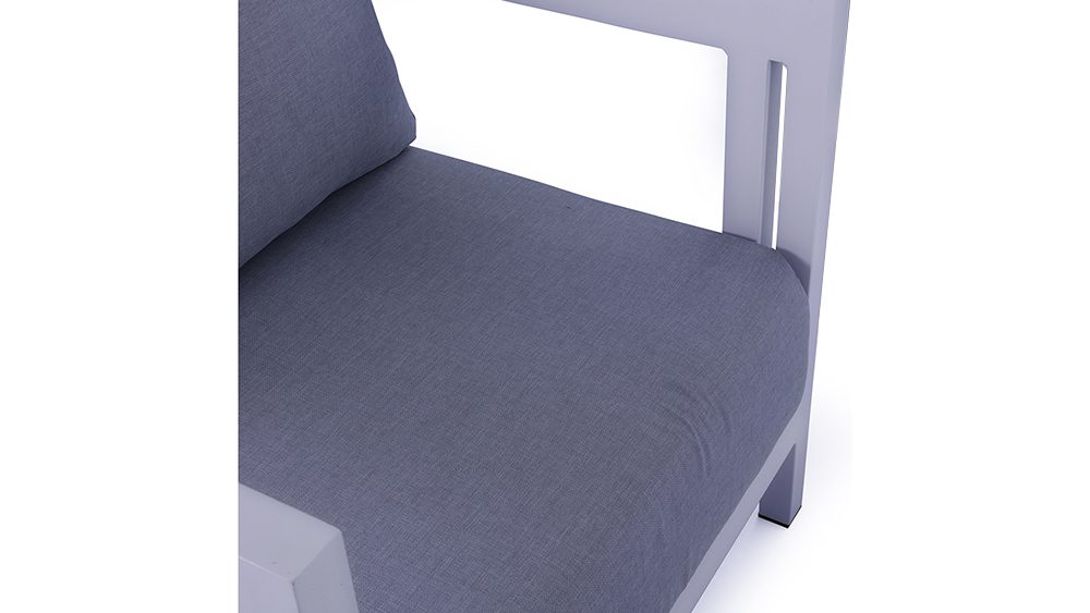 9A2A8113 1000x563 Princeton 3+1+1 Outdoor Aluminium Lounge Set with Coffee Table - White - Image 8