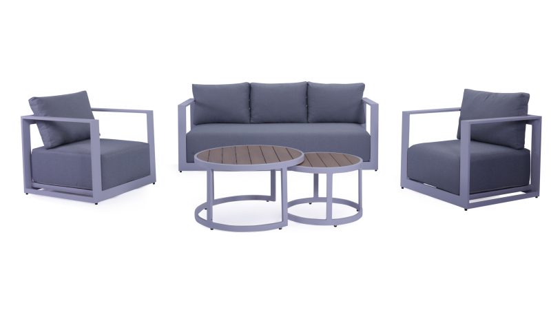 Milano 4 pcs Premium Quality Aluminium Outdoor Lounge – White