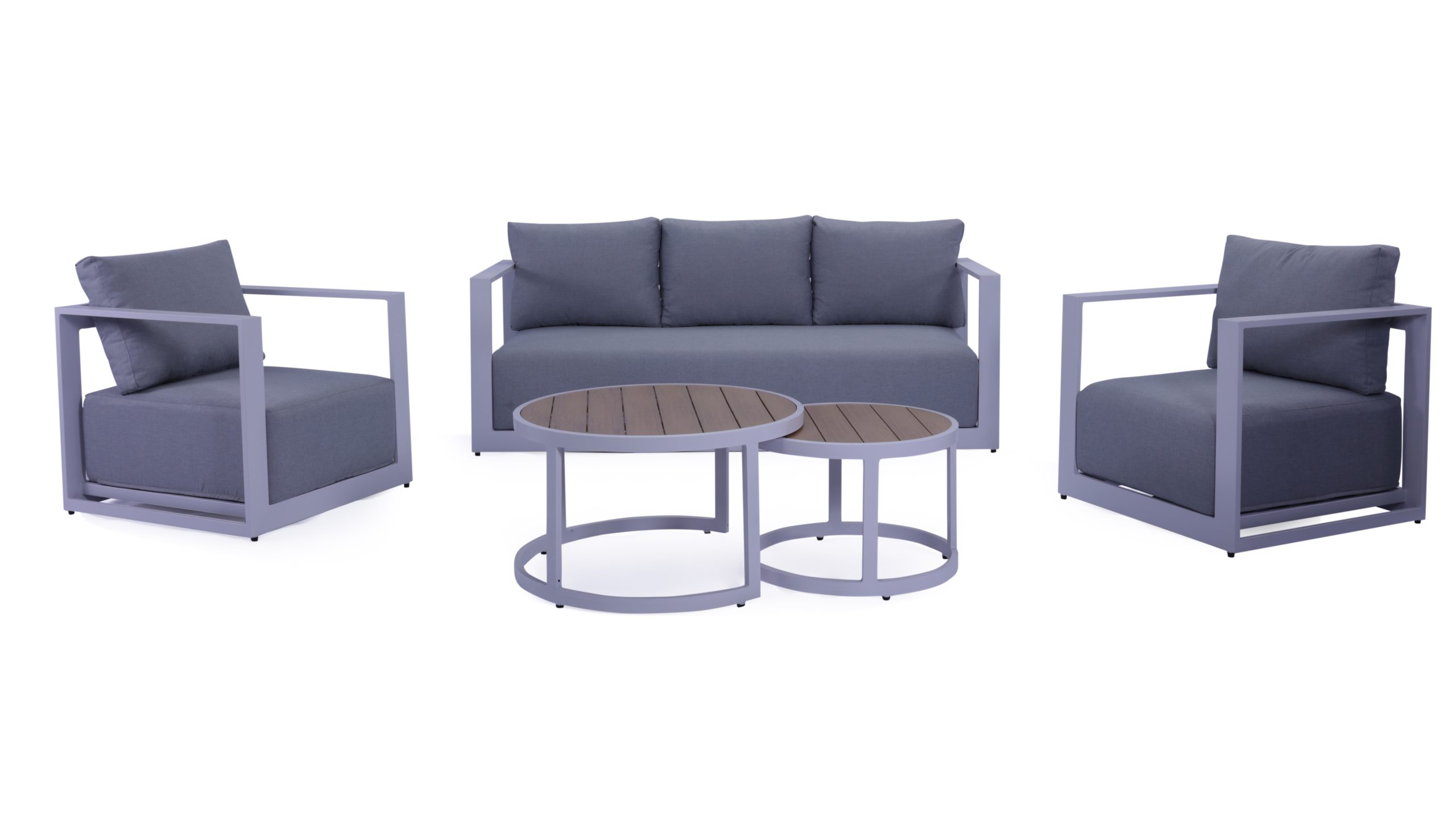 9A2A8164 Milano 4 pcs Premium Quality Aluminium Outdoor Lounge – White - Image 1