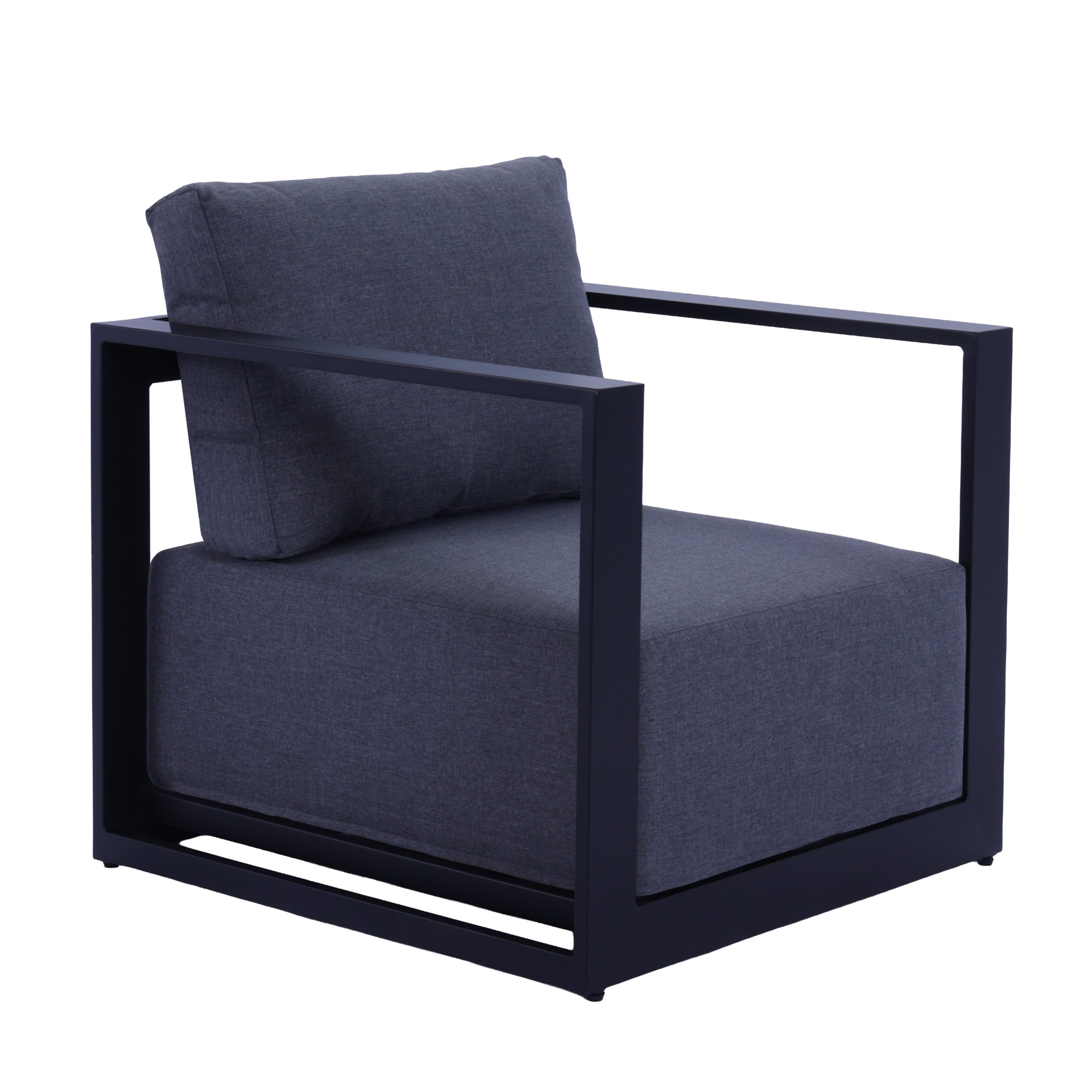 9A2A8180 S Milano 4 pcs Premium Quality Aluminium Outdoor Lounge – Black - Image 3