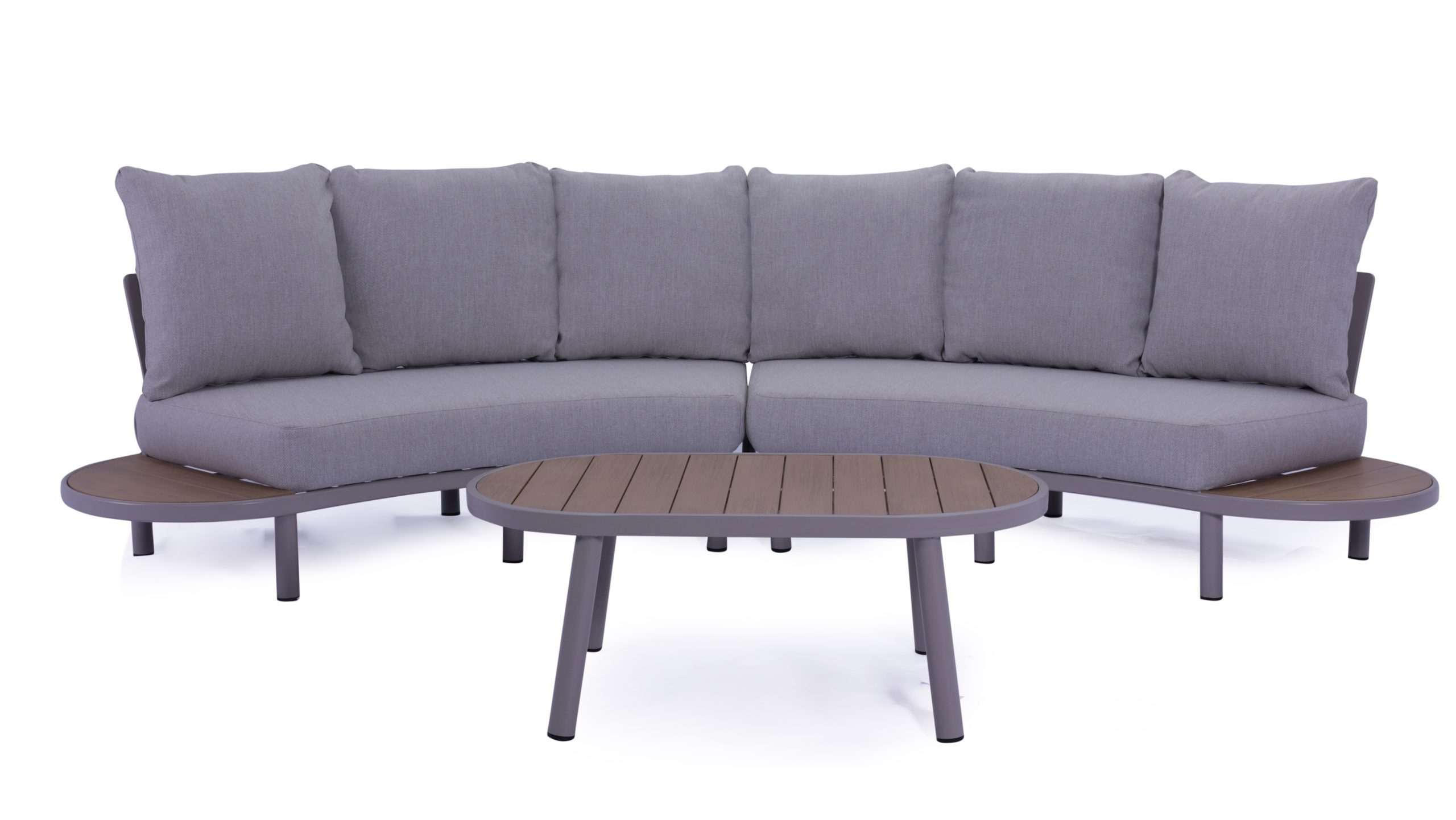 9A2A8234 Kiama Outdoor Aluminium Lounge Set With Coffee Table and Two Side Tables - Image 1