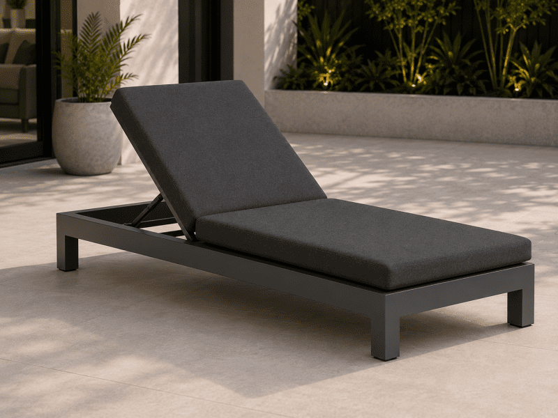 Maya Aluminium Outdoor Sun Lounge Gunmetal