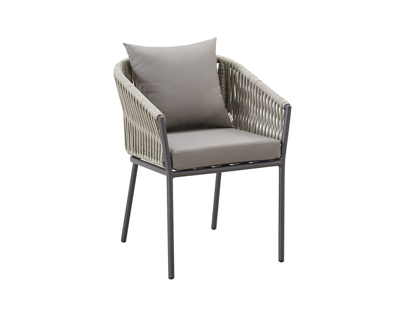 CS19855 Cila Outdoor Aluminium and Rope Dining Chair - Image 4