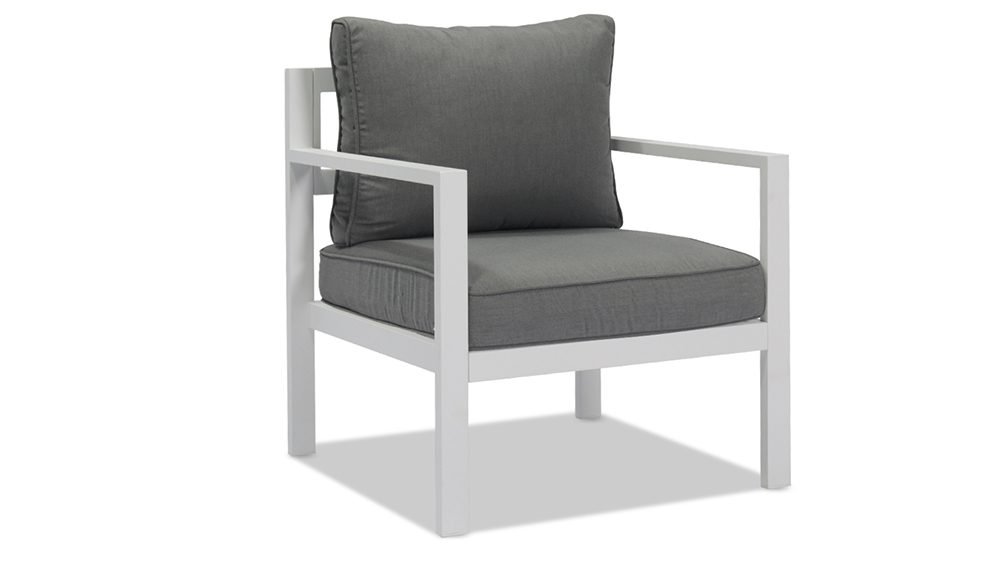 IMG_9896 Aspen 2+1+1 Seater Outdoor Aluminium Lounge and Dining Setting-White - Image 3