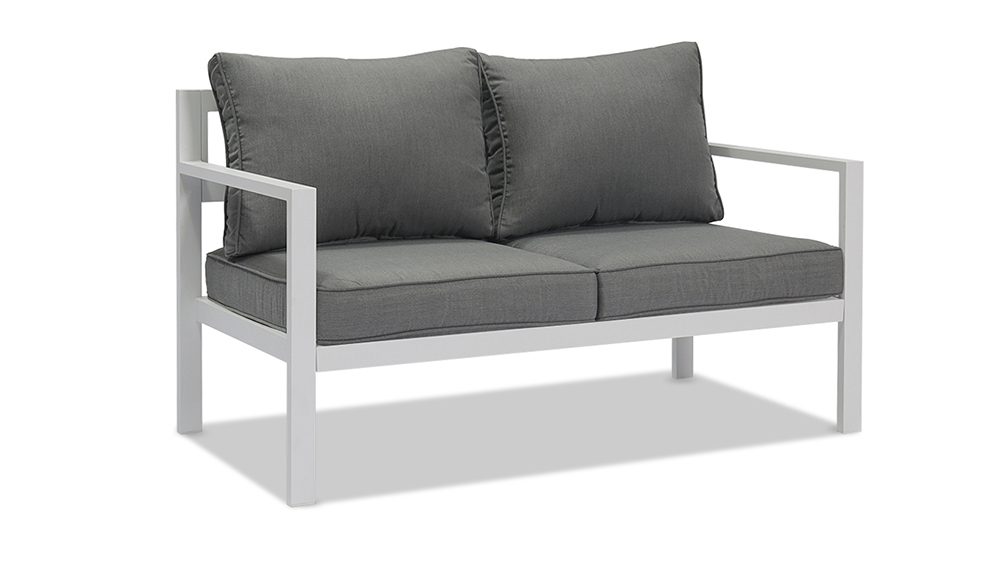 IMG_9899 Aspen 2+1+1 Seater Outdoor Aluminium Lounge and Dining Setting-White - Image 2