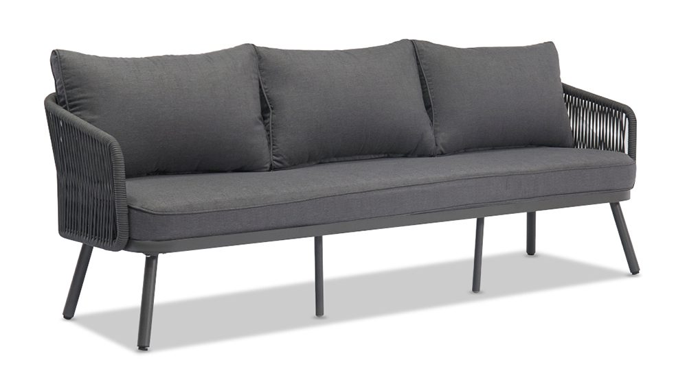 IMG_9955 Arcadia 3+1+1 Seater Outdoor Aluminium and Rope Lounge Set with Coffee Table - Image 2