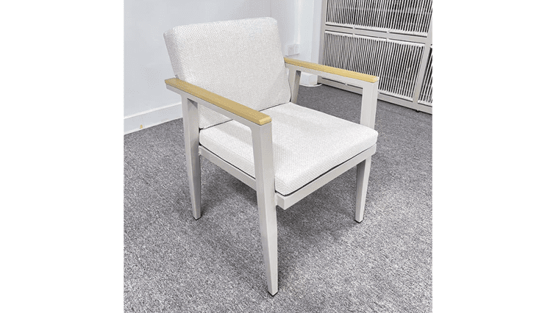 Victoria Outdoor Aluminium Dining Chair Beige