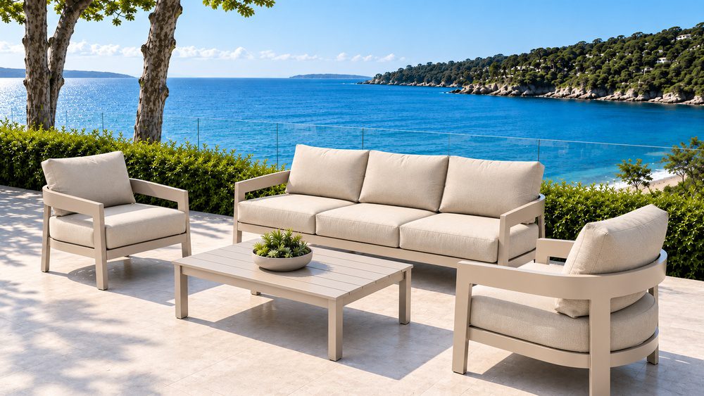 download (1) Gordon 4pc Aluminium Outdoor Lounge Setting – Beige - Image 1