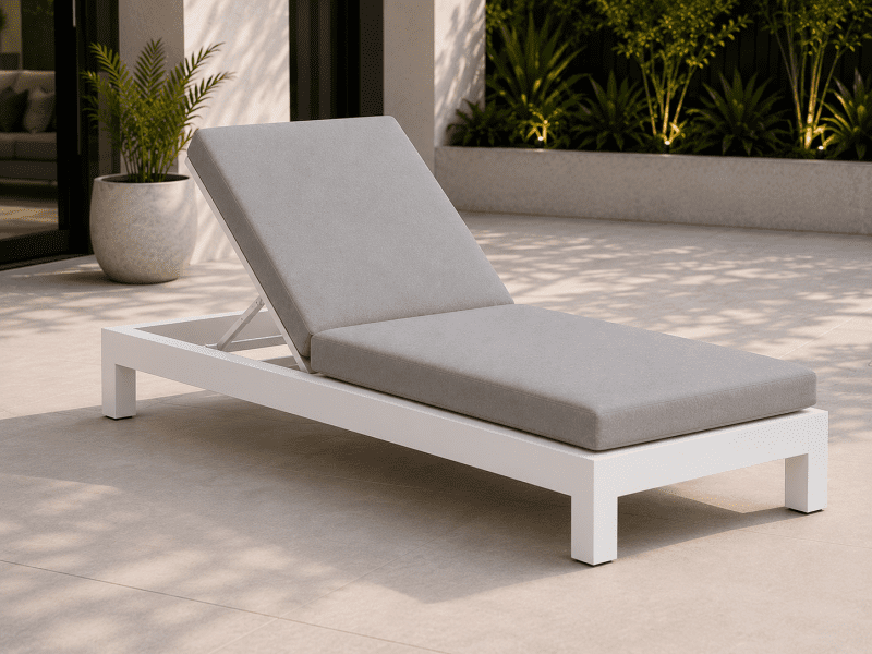 Maya Aluminium Outdoor Sun Lounge White