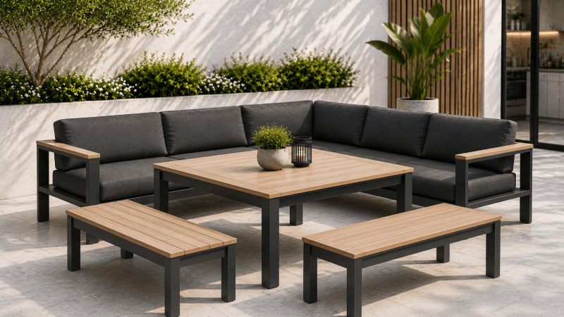 Maya Outdoor Aluminium Casual Lounge and Dining Set