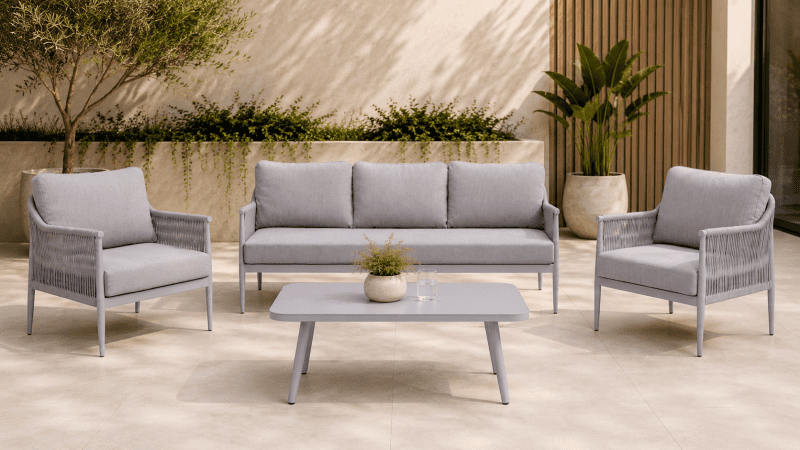 Oscar 4 pcs Premium Quality Rope Outdoor Lounge Set