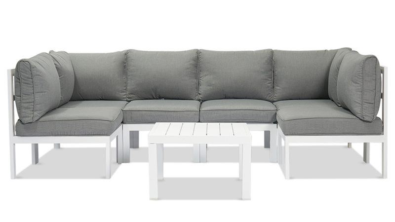Aspen 7 Pieces Aluminium Outdoor Lounge Set – White