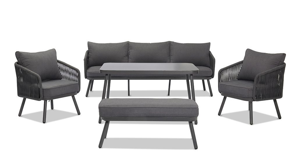 沙发第三批-563.jpg4_ Arcadia 3+1+1 Seater Outdoor Aluminium and Rope Lounge and Dining Setting - Image 4