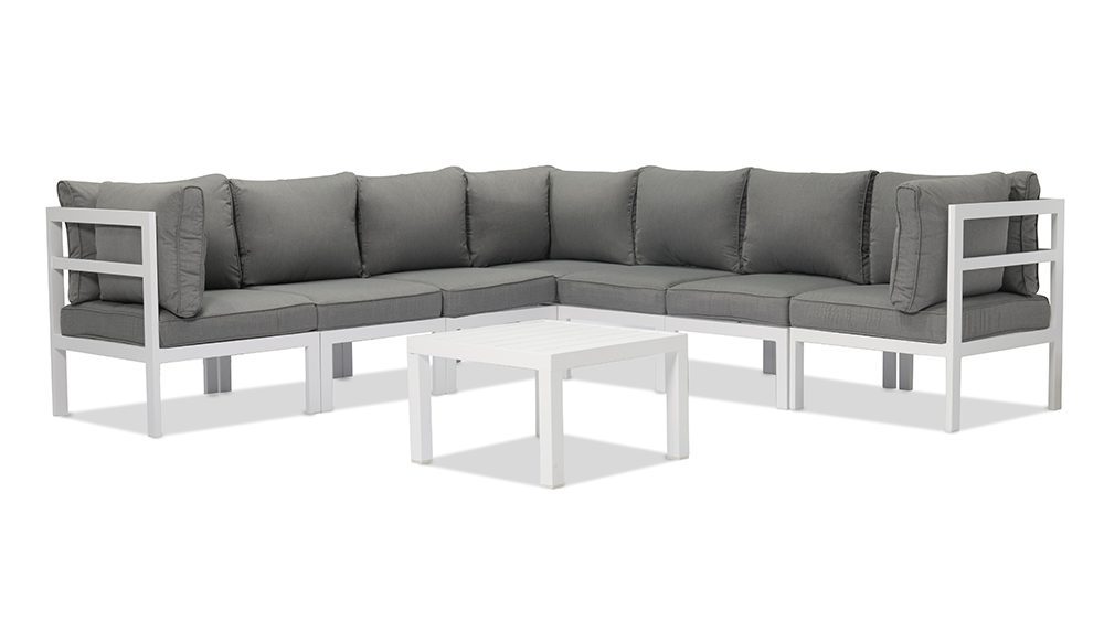 沙发第三批-563.jpg9_ Aspen 8 Pieces Aluminium Outdoor Lounge Set – White - Image 4