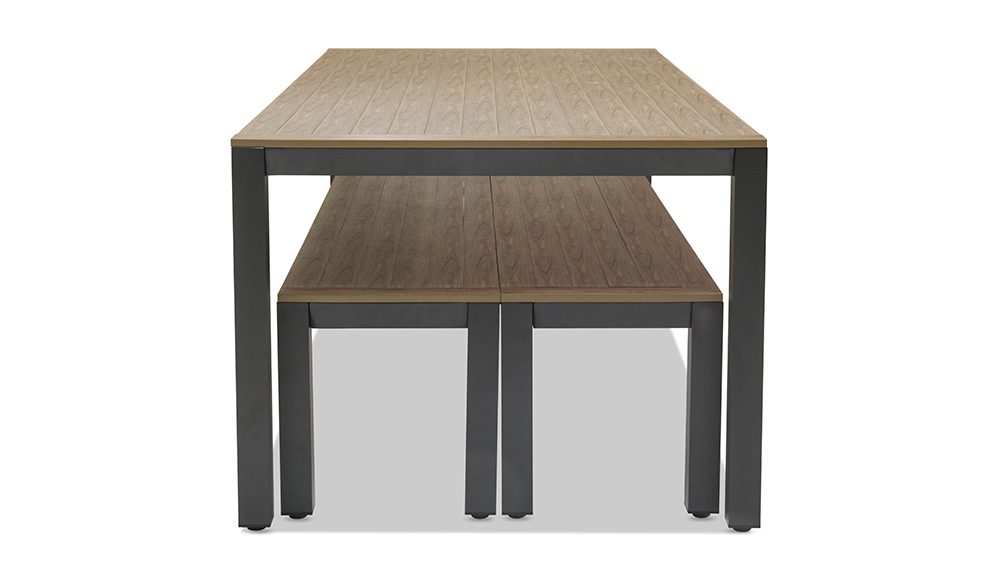 沙发第三批 563.jpg16 Savannah 6 Seater Outdoor Bench Set - Gunmetal - Image 2