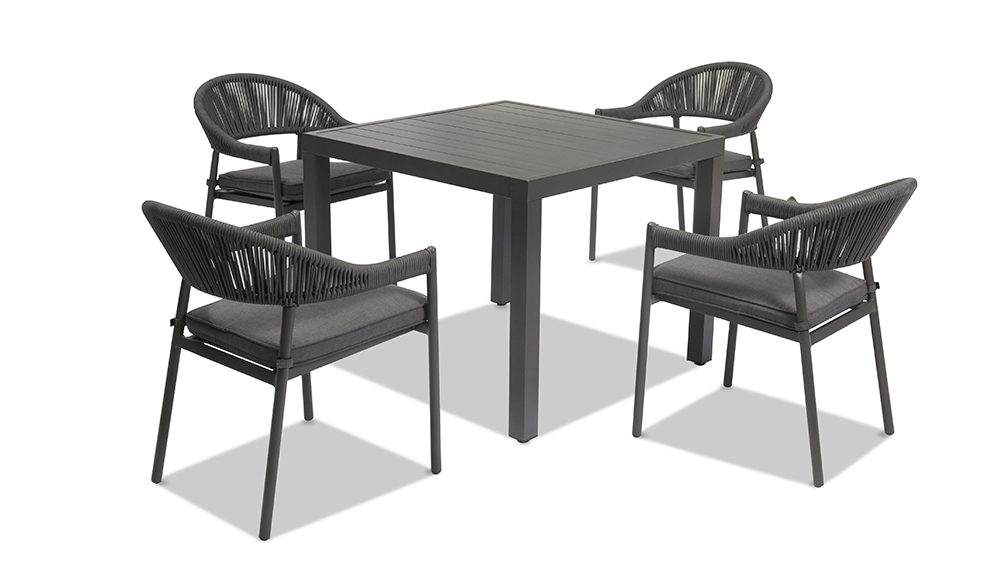 沙发第三批 563.jpg2 Avalon Aluminium Table With 4 Regent Dining Chairs - Image 1