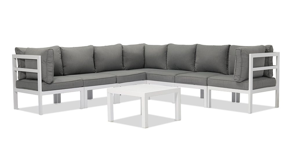 沙发第三批 563.jpg9 Aspen 8 Pieces Aluminium Outdoor Lounge Set – White - Image 1